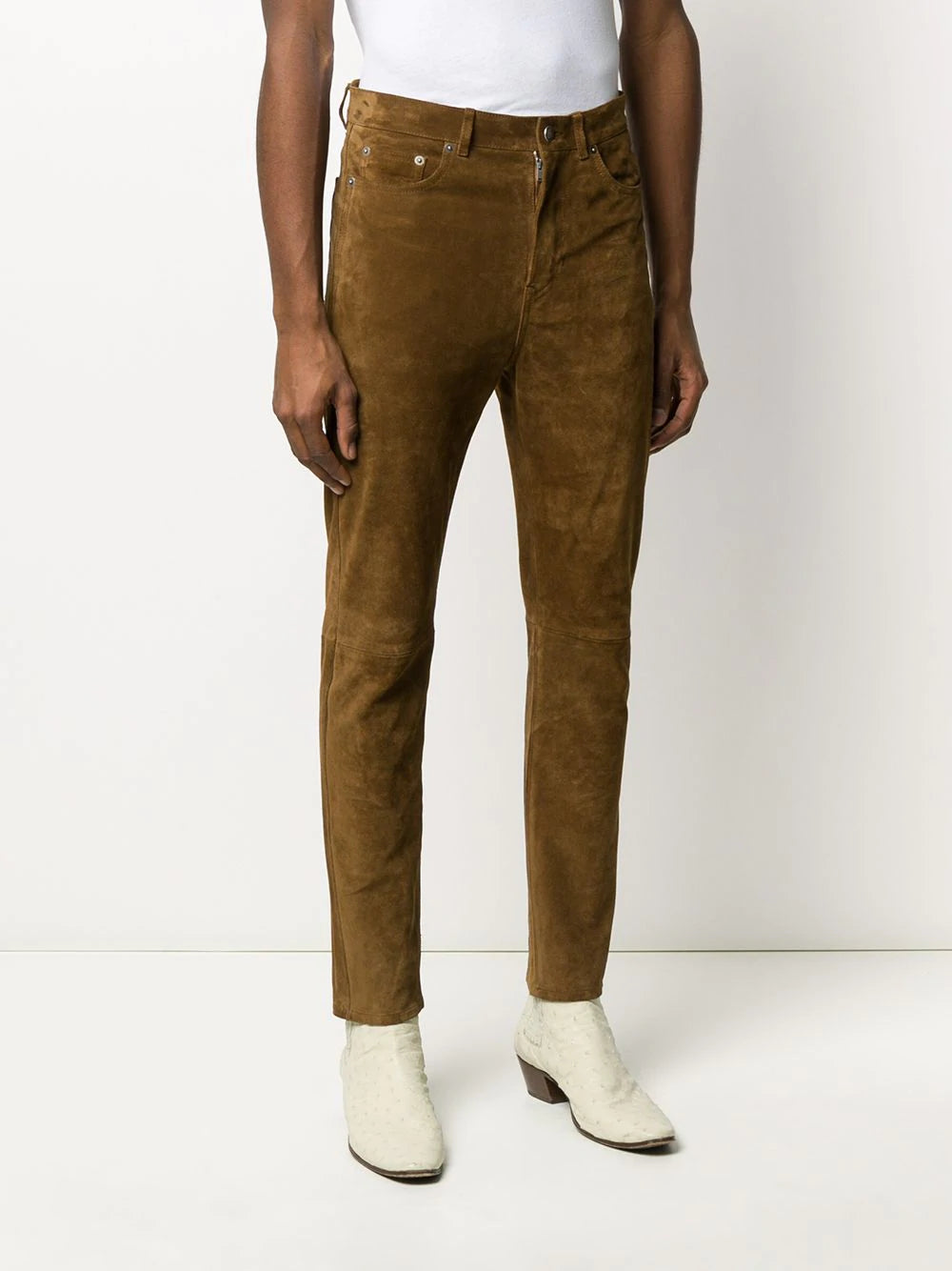 Brown Leather Pants Men