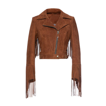 Vintage Brown Suede Jacket Womens