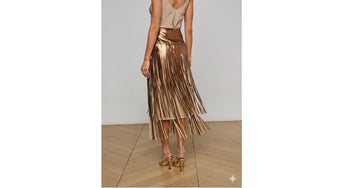 Trend Alert: Premium Gold Leather Fringe Skirts Every Woman Needs