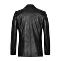 Men’s crocodile embossed leather blazer – back design.