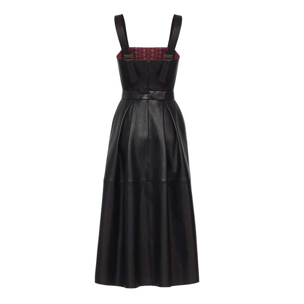 Women Wearing womens leather dress