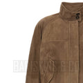Real Suede Bomber Jacket for Women – Brown Classic Outerwear