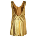 Genuine Leather Gold Dress for Women – Back View Metallic Shine